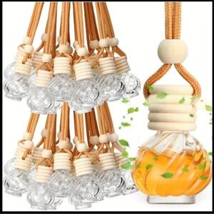 Hanging Glass Car Essential Oil Diffuser 4 pack